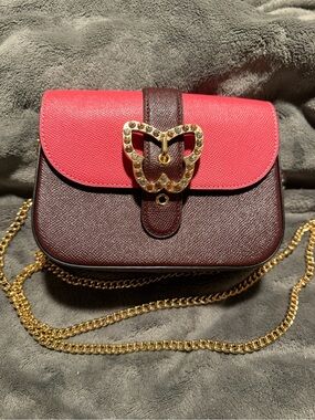 Coach Gemma Crossbody bag in colorblock leather with a butterfly buckle
